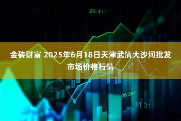 金砖财富 2025年6月18日天津武清大沙河批发市场价格行情