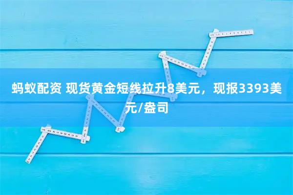 蚂蚁配资 现货黄金短线拉升8美元，现报3393美元/盎司